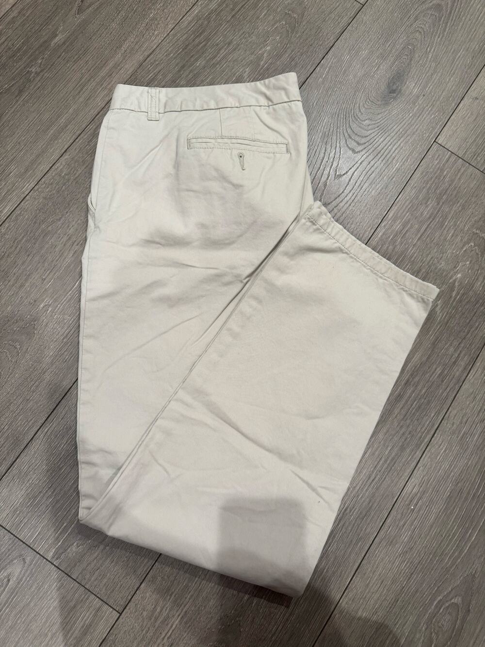 Tommy Hilfiger Women’s Chino Pants Size 16 Beige Khaki 100% Cotton Straight Leg